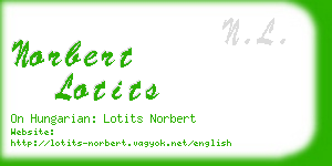 norbert lotits business card